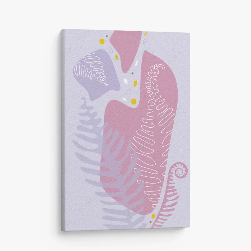 Leinwandbild zarte pastell-botanische abstraktion