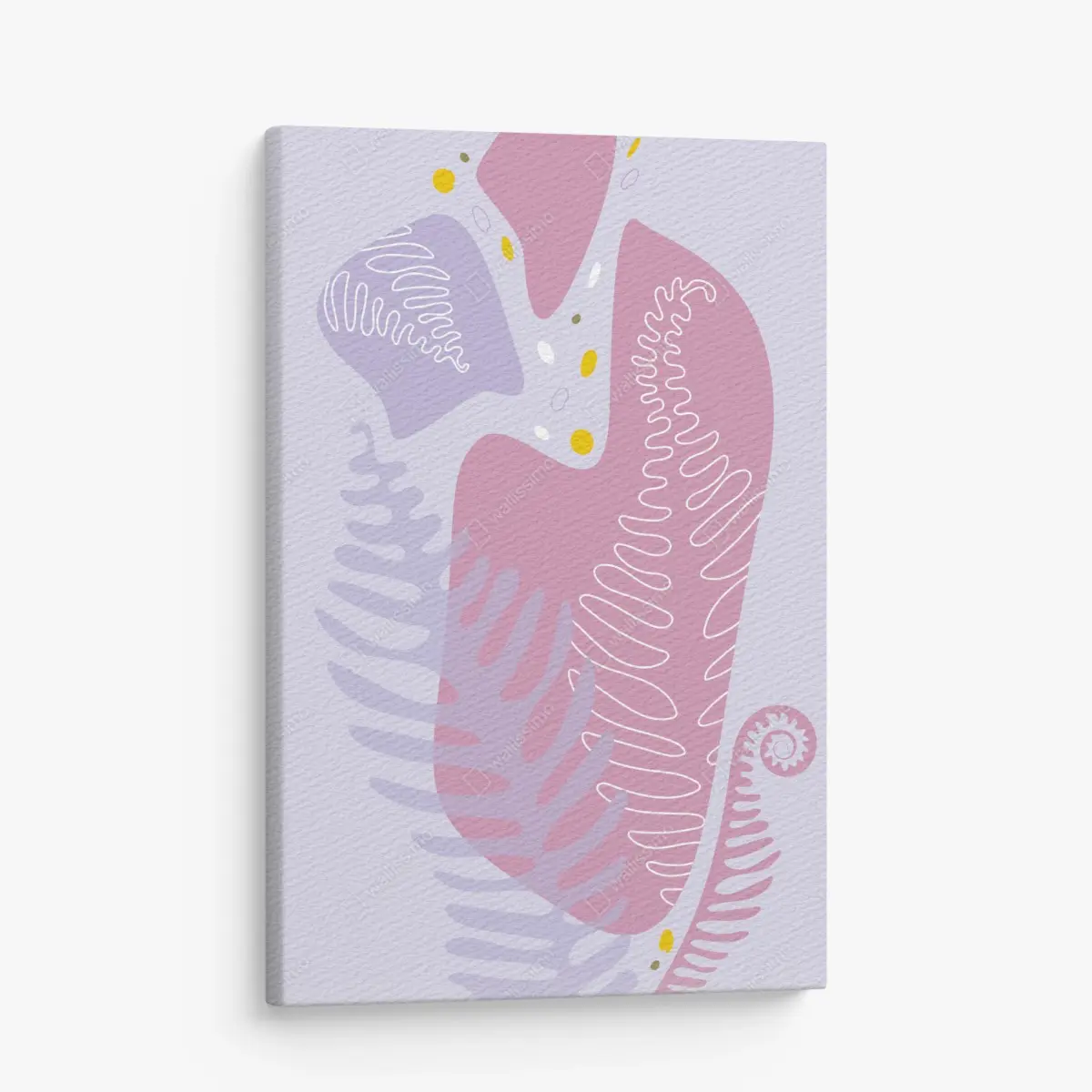 Leinwandbild zarte pastell-botanische abstraktion – Pixers®