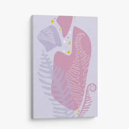 Leinwandbild zarte pastell-botanische abstraktion – Pixers®
