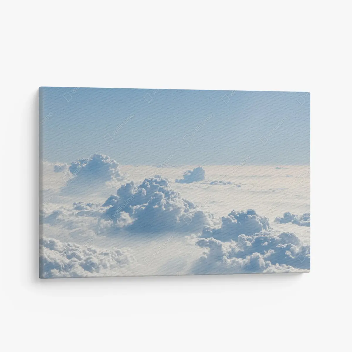 Leinwandbild luftige wolkenlandschaft im soften blau – Pixers®