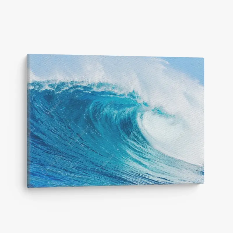 Leinwandbild majestätische blaue ozeanwelle