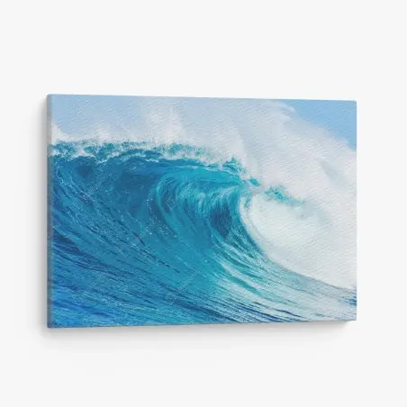 Leinwandbild majestätische blaue ozeanwelle – Pixers®