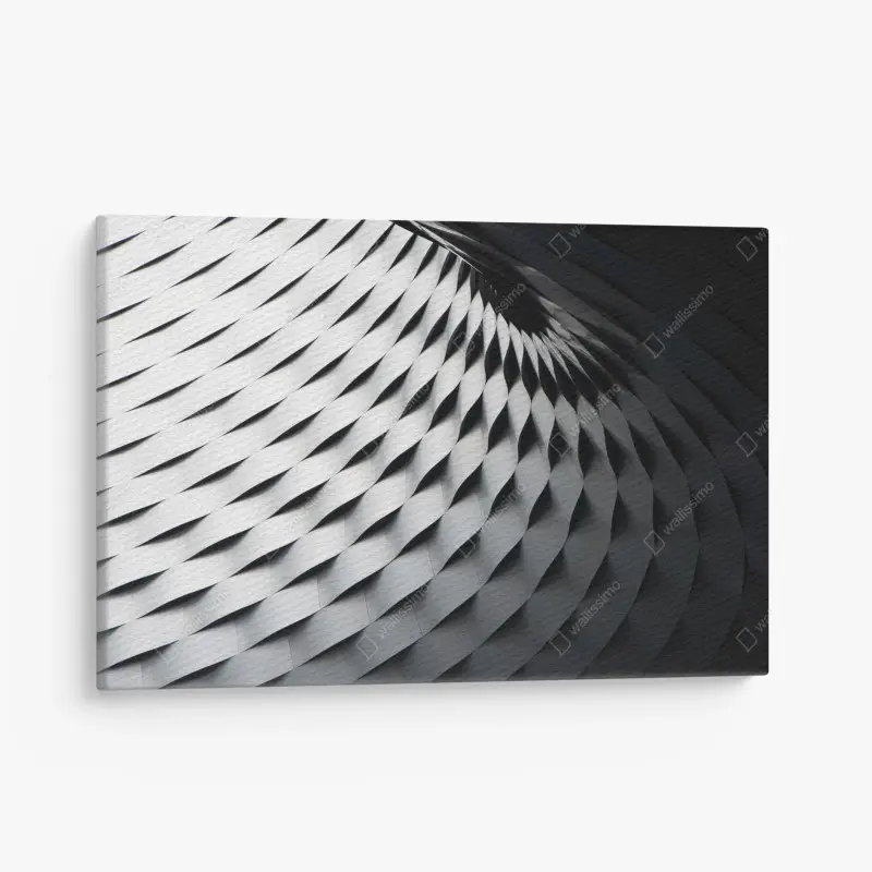 Leinwandbild monochromes geometrisches metallmuster