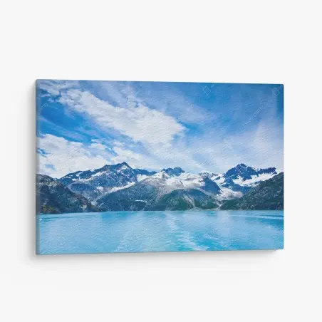 Leinwandbild schneebedeckte gipfel in Glacier Bay, Alaska – Pixers®