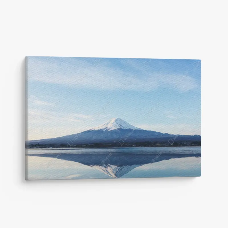 Leinwandbild berg Fuji spiegelung im see