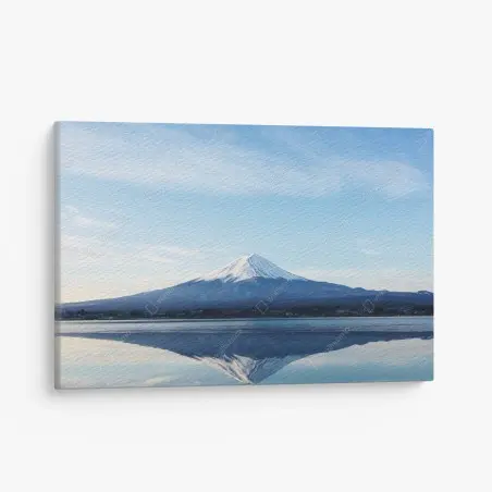 Leinwandbild berg Fuji spiegelung im see – Pixers®