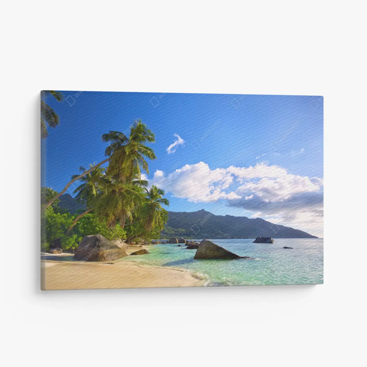 Leinwandbild tropischer strand auf Mahé – Pixers®