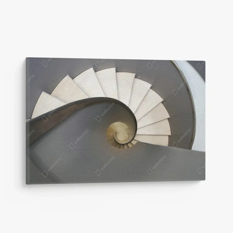 Leinwandbild spiraltreppe abstrakte komposition