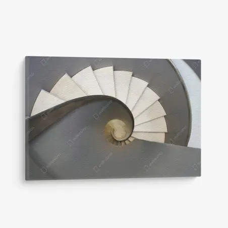 Leinwandbild spiraltreppe abstrakte komposition – Pixers®