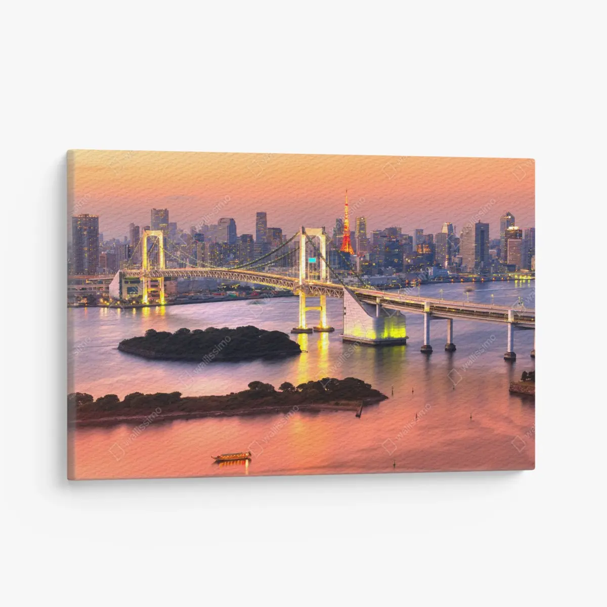 Leinwandbild Tokio skyline bei sonnenuntergang – Pixers®