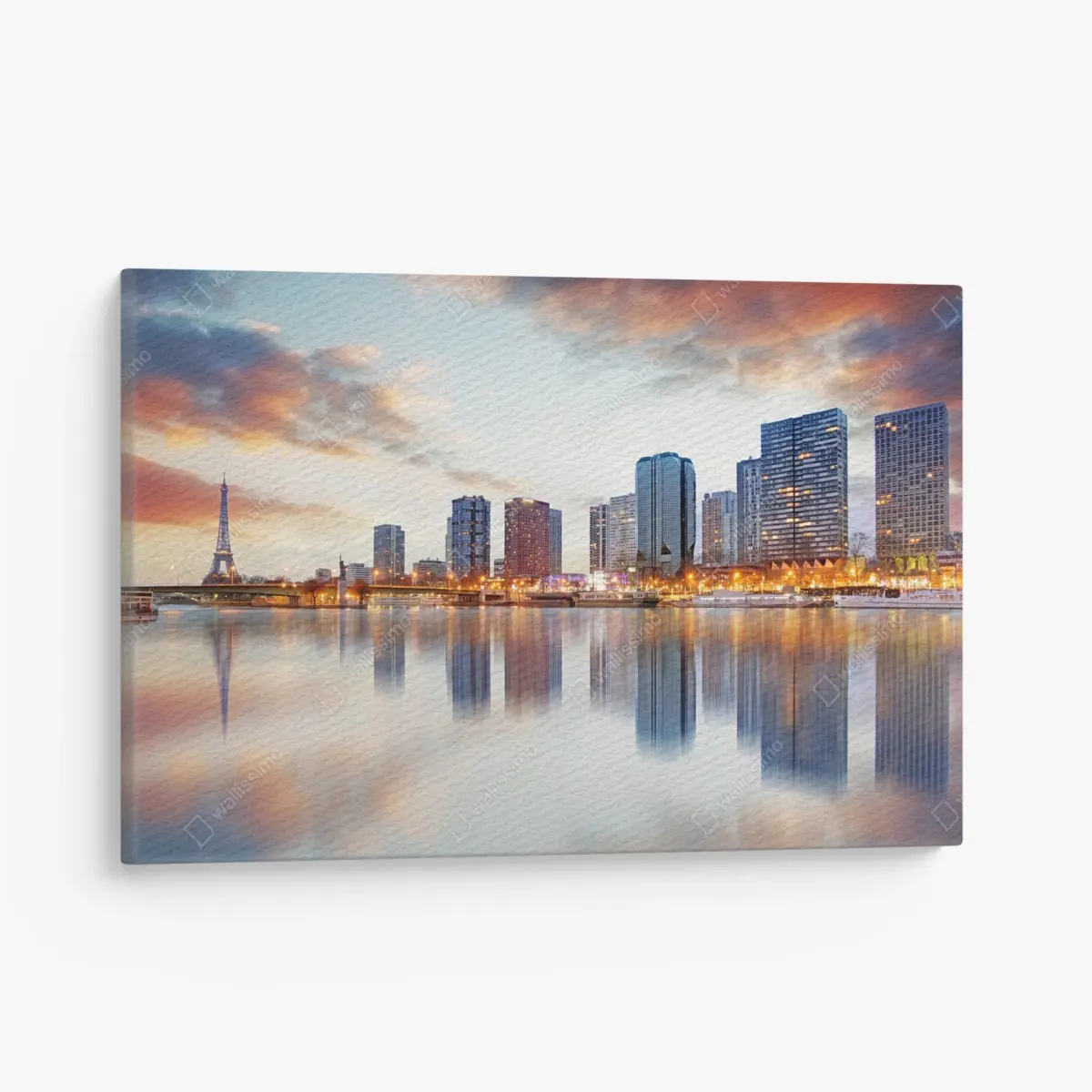 Leinwandbild Paris skyline bei sonnenuntergang mit Eiffelturm – Pixers®