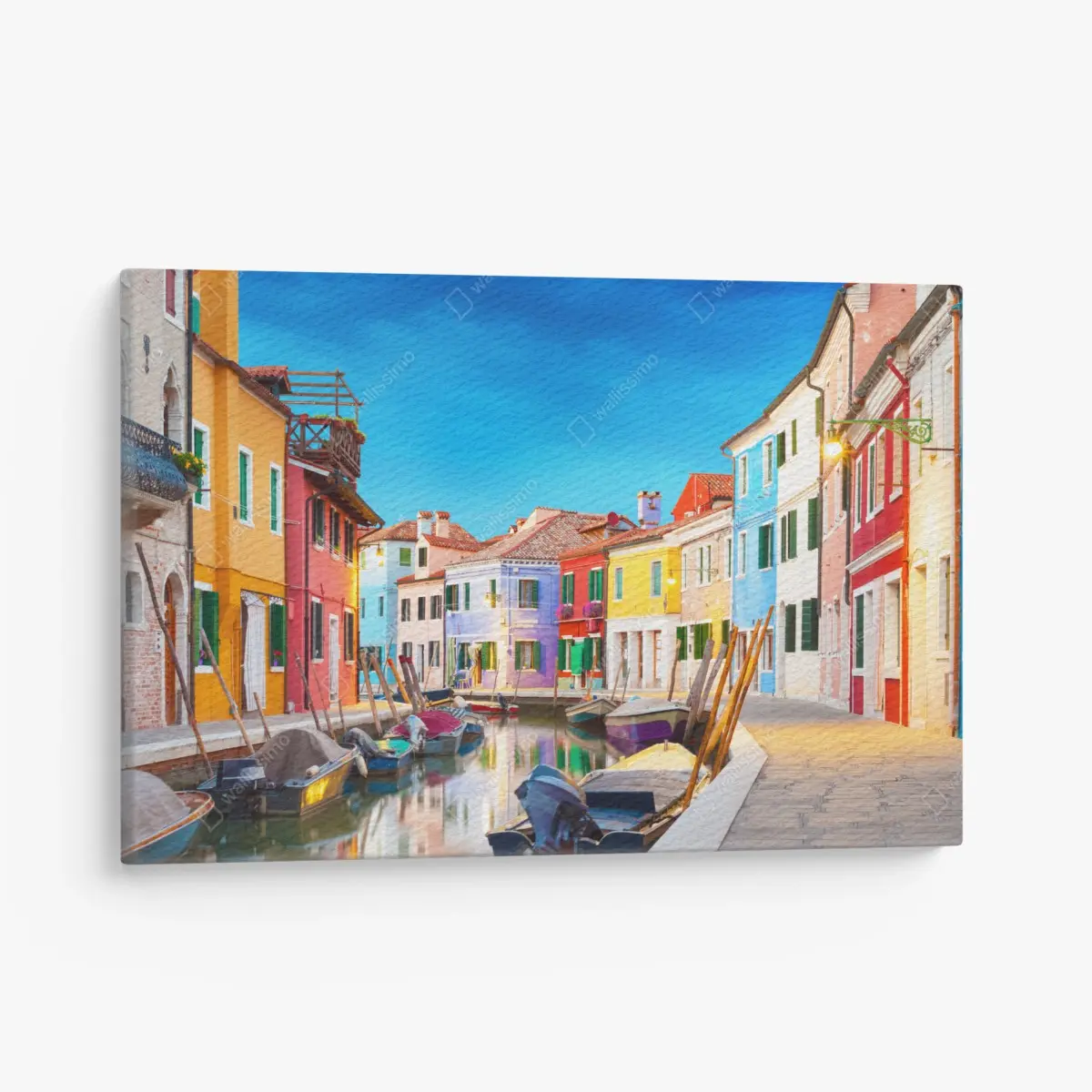 Leinwandbild bunte häuser in Burano, Venedig – Pixers®