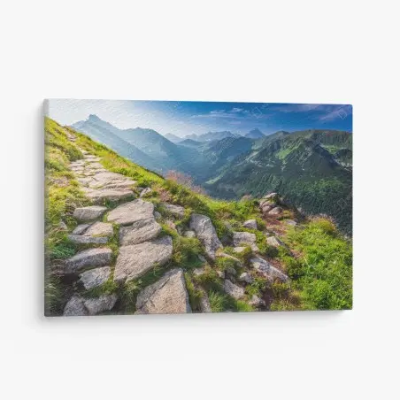 Leinwandbild sonnenaufgang über dem Tatra-wanderweg – Pixers®
