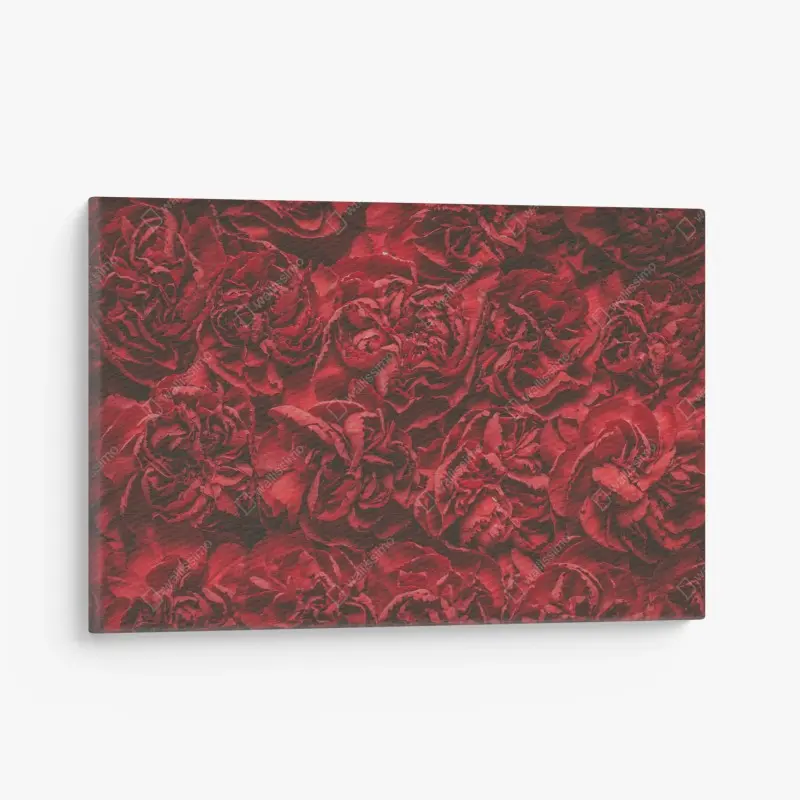 Leinwandbild vintage rote nelken blumenmuster