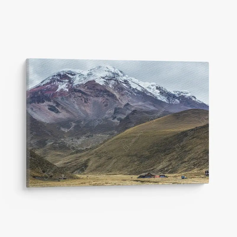 Leinwandbild majestätisches schneebedecktes bergtal