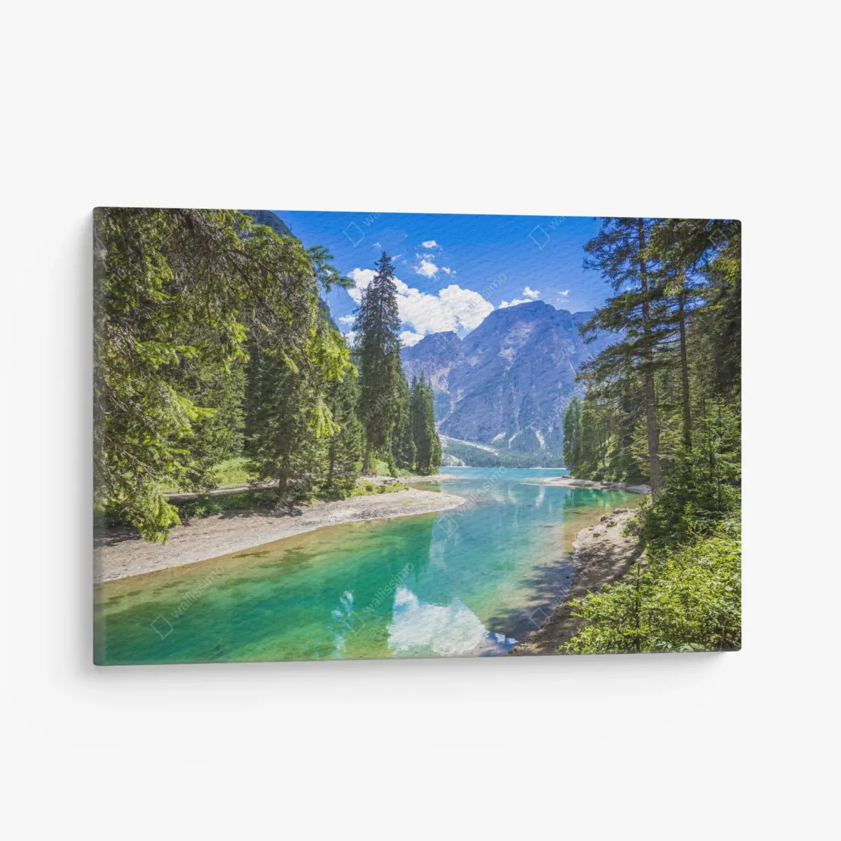 Leinwandbild Pragser Wildsee türkisblauer bergsee – Pixers®