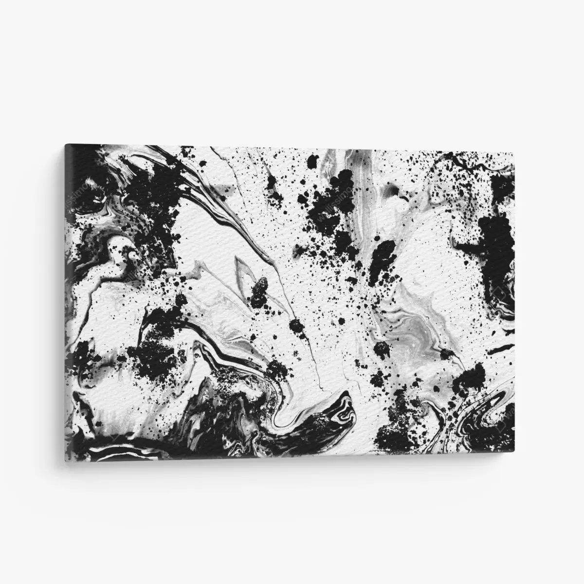 Leinwandbild monochromes marmormuster abstrakt – Pixers®