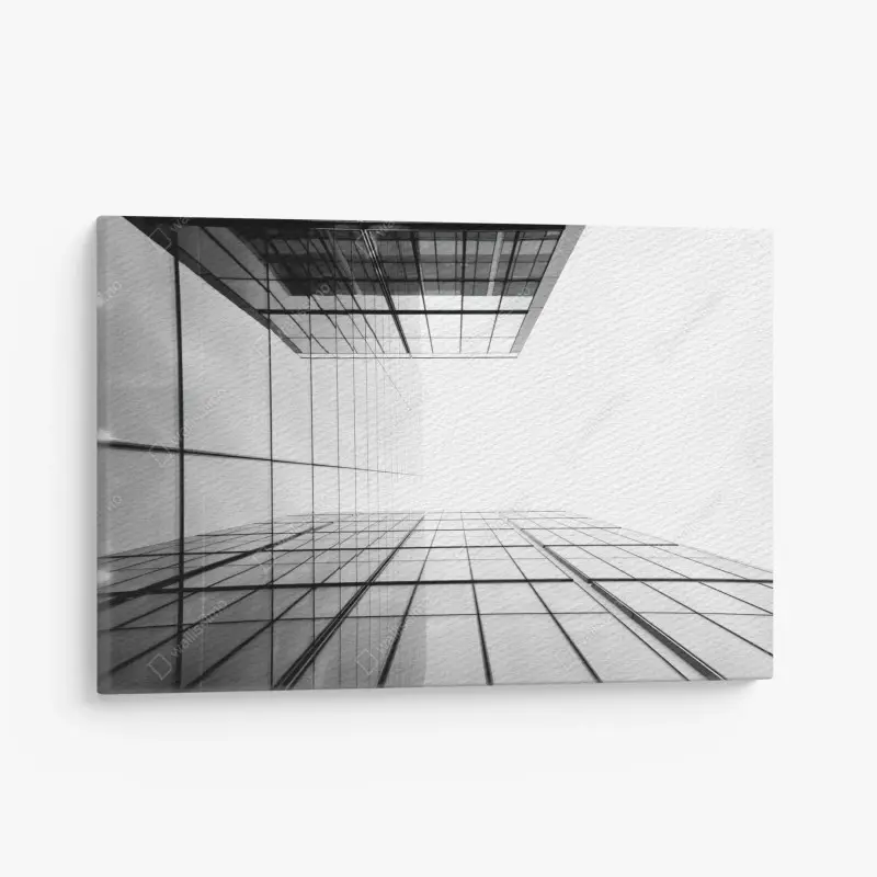 Leinwandbild minimalistische glasfassade perspektive