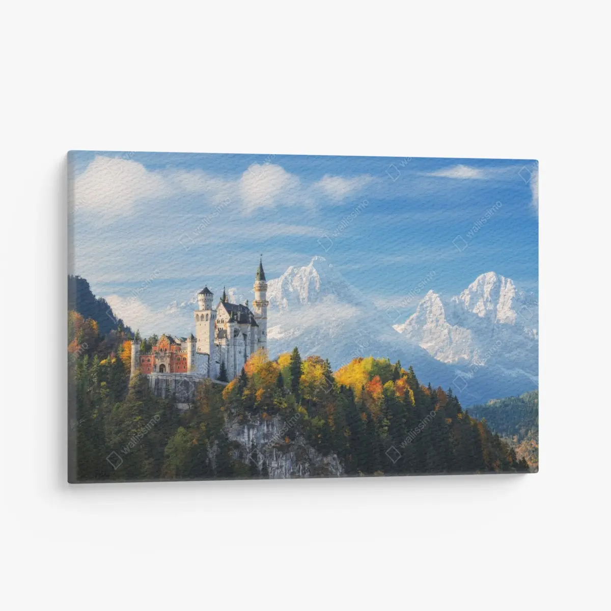 Leinwandbild märchenschloss in den Alpen – Pixers®