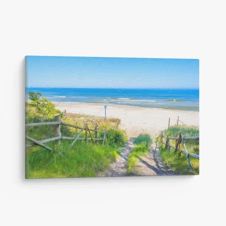 Leinwandbild weg zum strand der Ostsee – Pixers®
