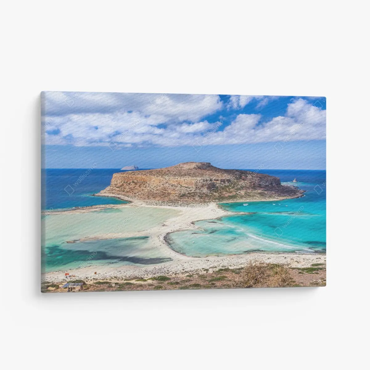 Leinwandbild türkise lagune mit insel und sandstrand – Pixers®