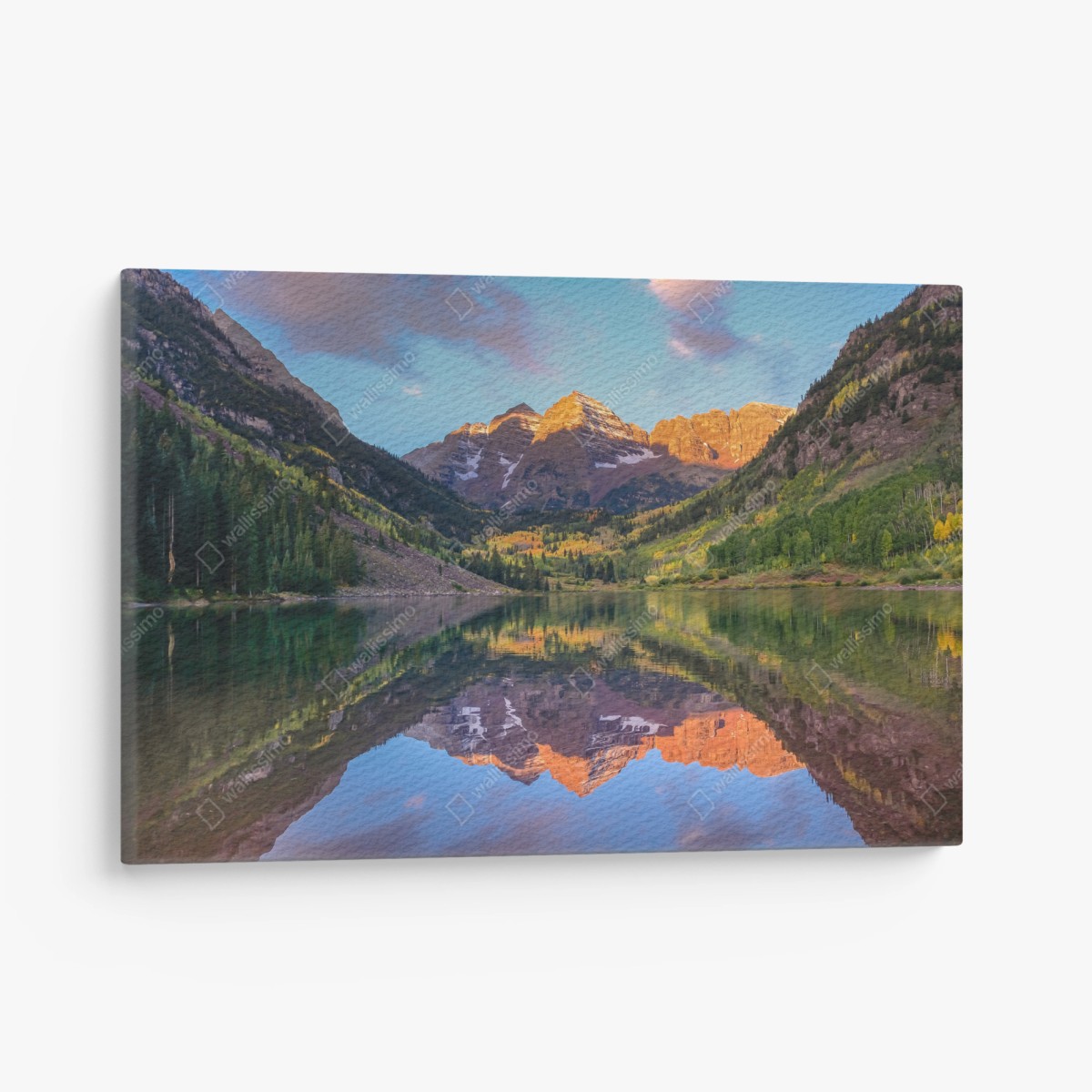Leinwandbild sonnenaufgang bei Maroon Bells – Pixers®