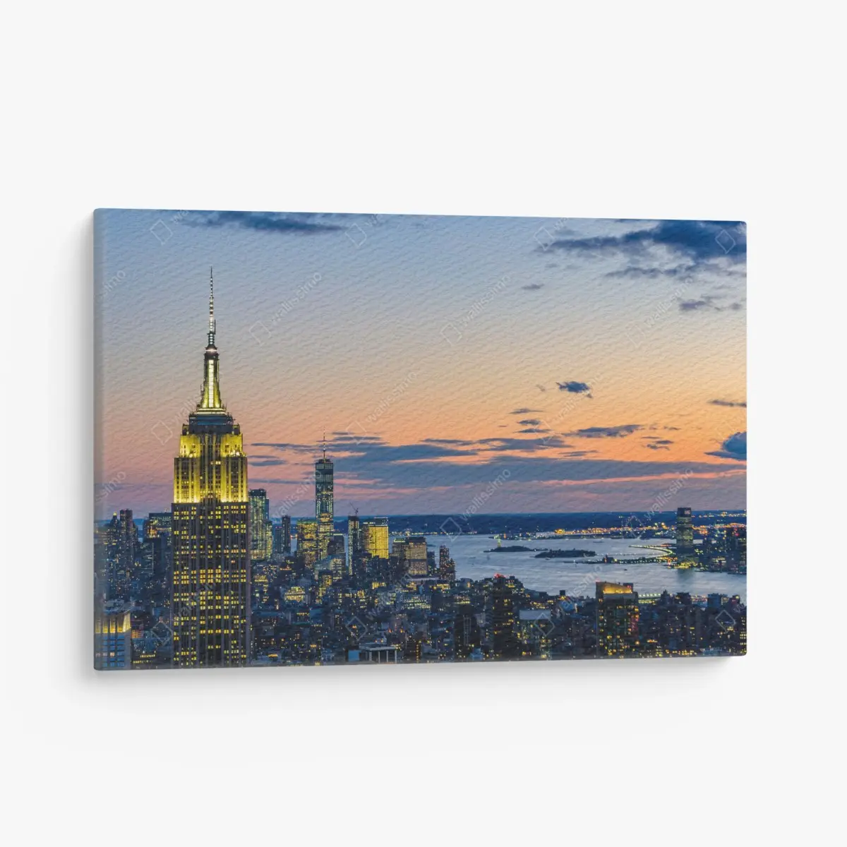 Leinwandbild New York skyline bei dämmerung – Pixers®