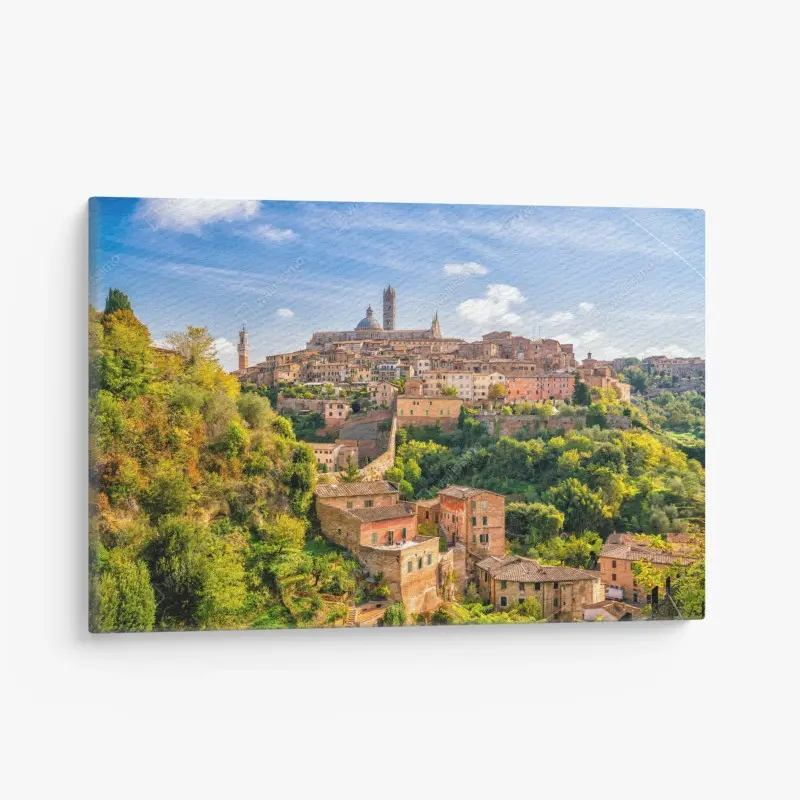 Leinwandbild Siena stadtpanorama, Italien