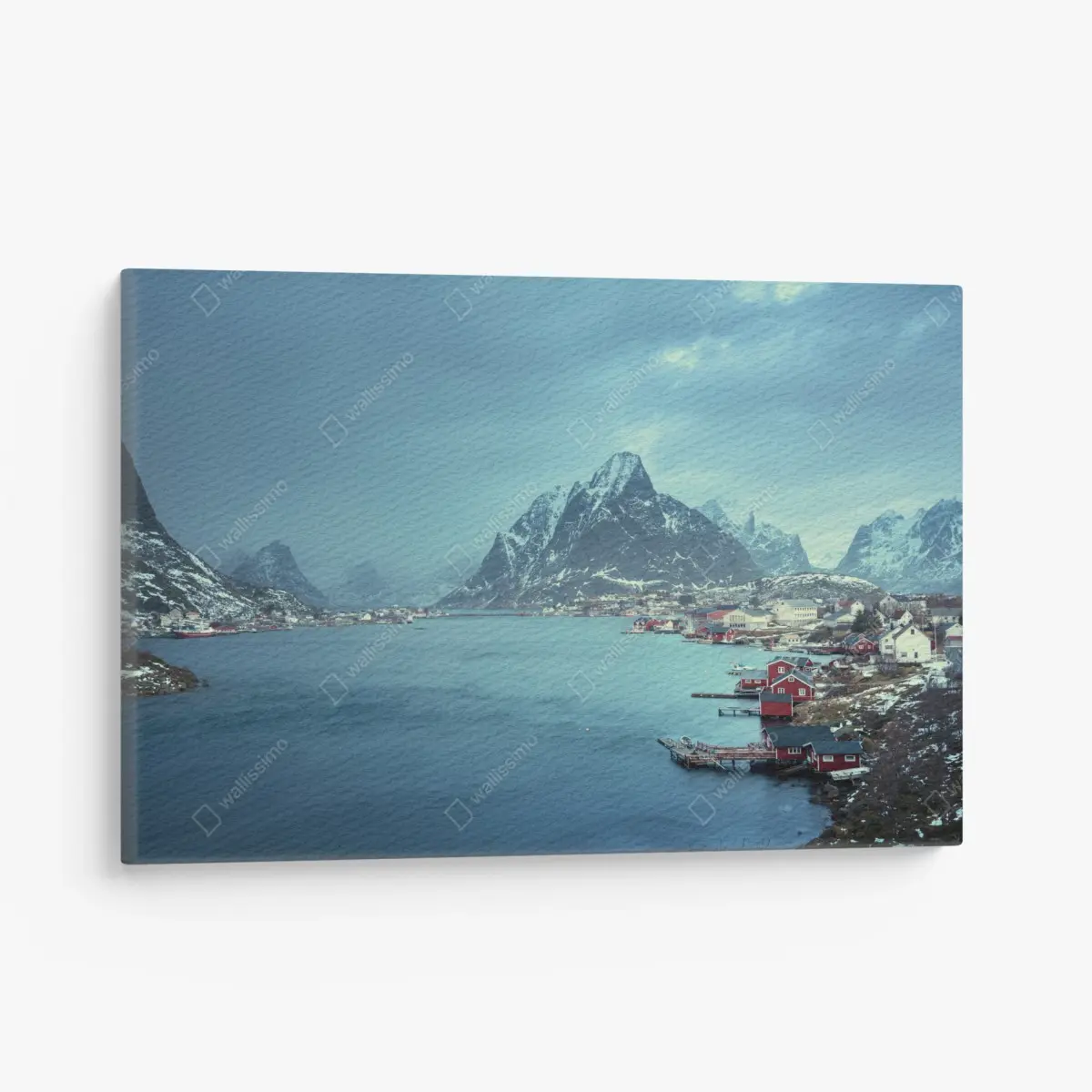 Leinwandbild Reine winterlicher fjord in den Lofoten – Pixers®