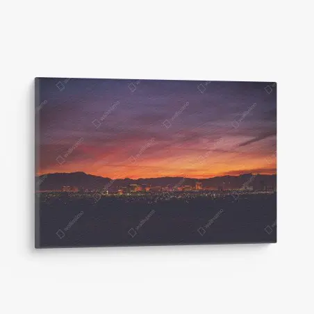 Leinwandbild Las Vegas panorama bei dämmerung – Pixers®