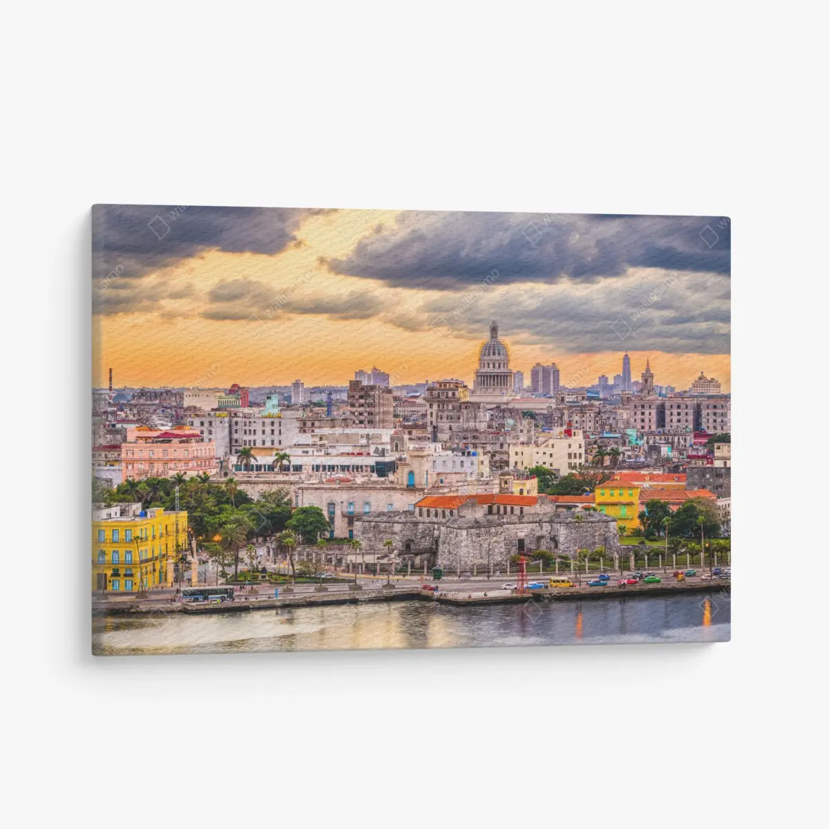 Leinwandbild Havanna skyline bei sonnenuntergang – Pixers®