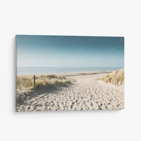 Leinwandbild sanddünen und ruhige Nordsee bei Noordwijk – Pixers®