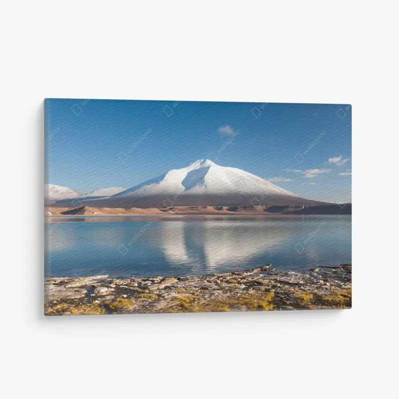 Leinwandbild Laguna Verde spiegelung in Atacama