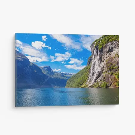Leinwandbild seven sisters wasserfall am Geirangerfjord – Pixers®