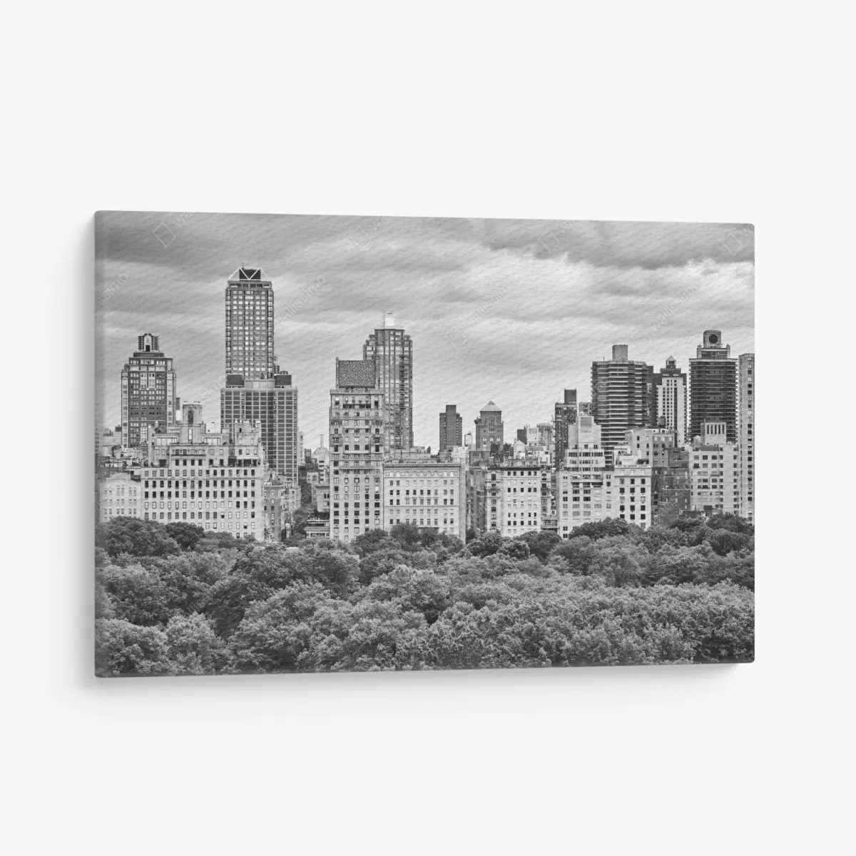 Leinwandbild Manhattan skyline in schwarzweiß – Pixers®