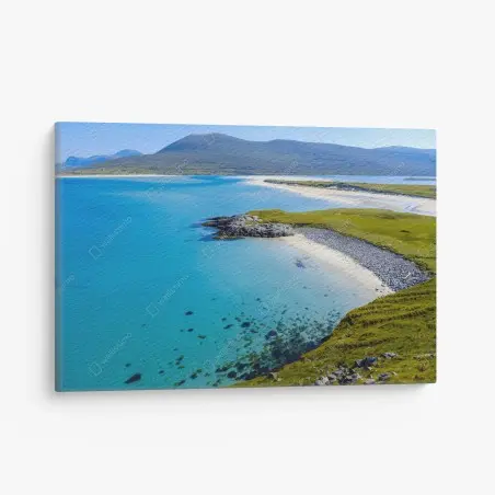 Leinwandbild ruhige türkisfarbene strandlandschaft – Pixers®