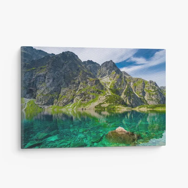 Leinwandbild Czarny Staw bergreflexion