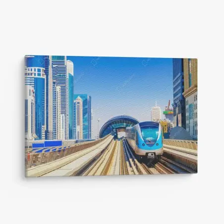 Leinwandbild städtische u-bahn im sonnenschein – Pixers®