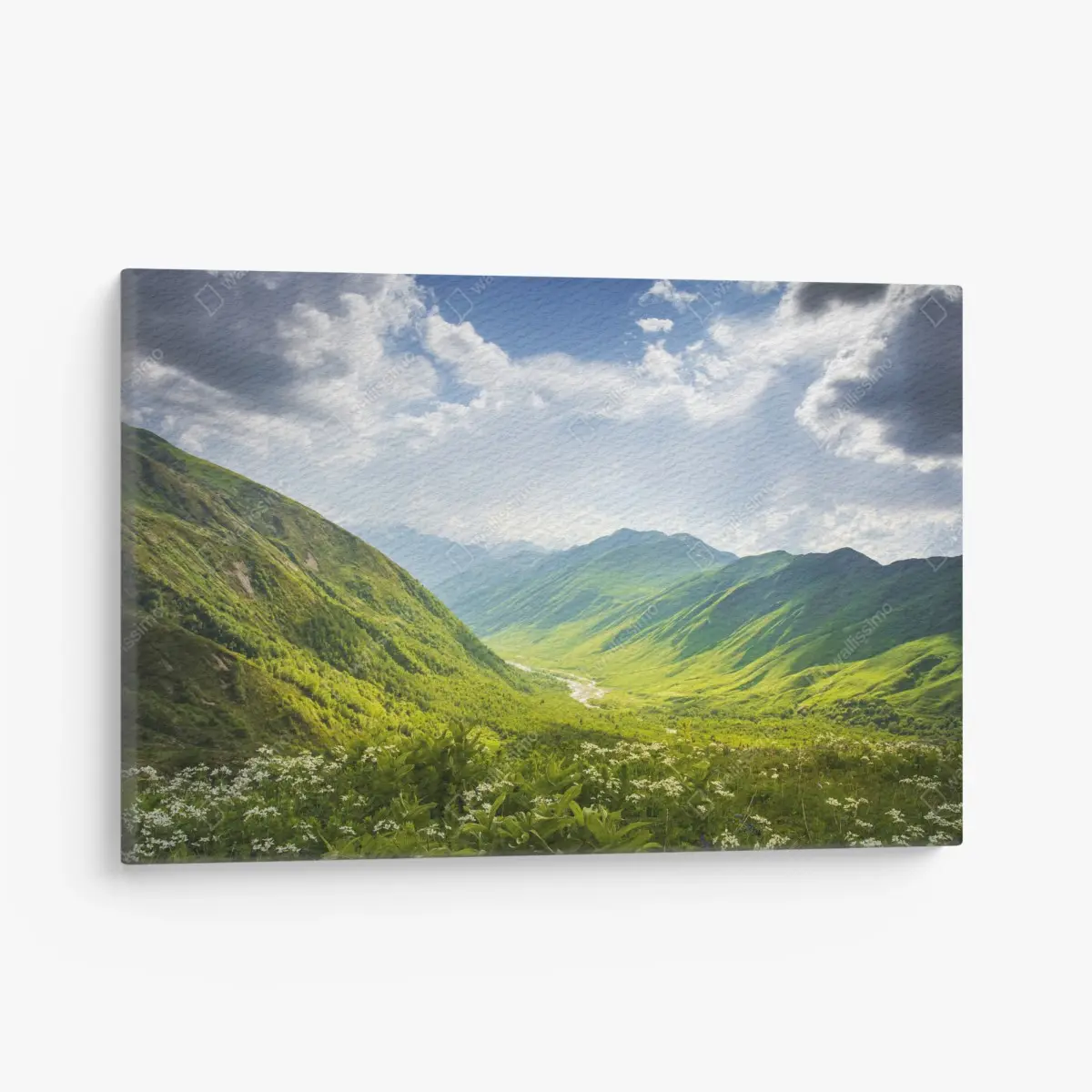 Leinwandbild üppiges grünes tal – Pixers®