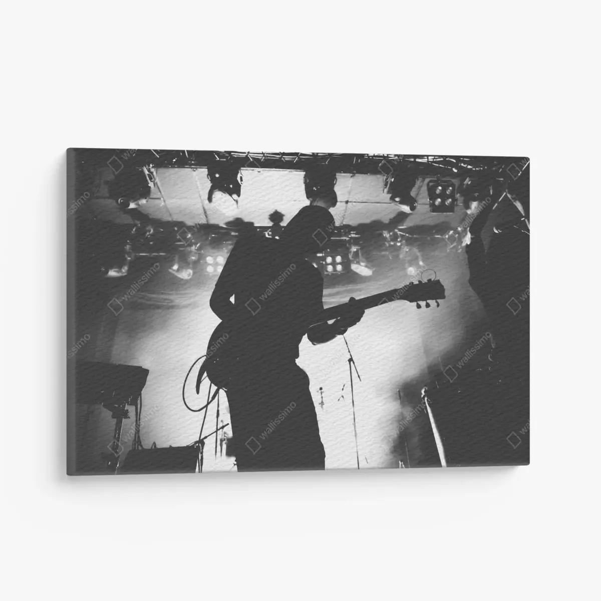 Leinwandbild gitaristensilhouette bei einem live-konzert – Pixers®