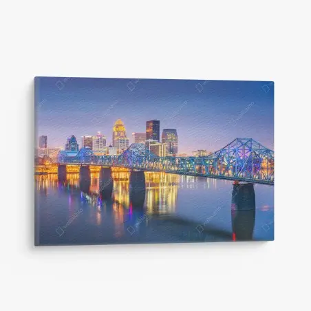 Leinwandbild Louisville skyline bei dämmerung – Pixers®