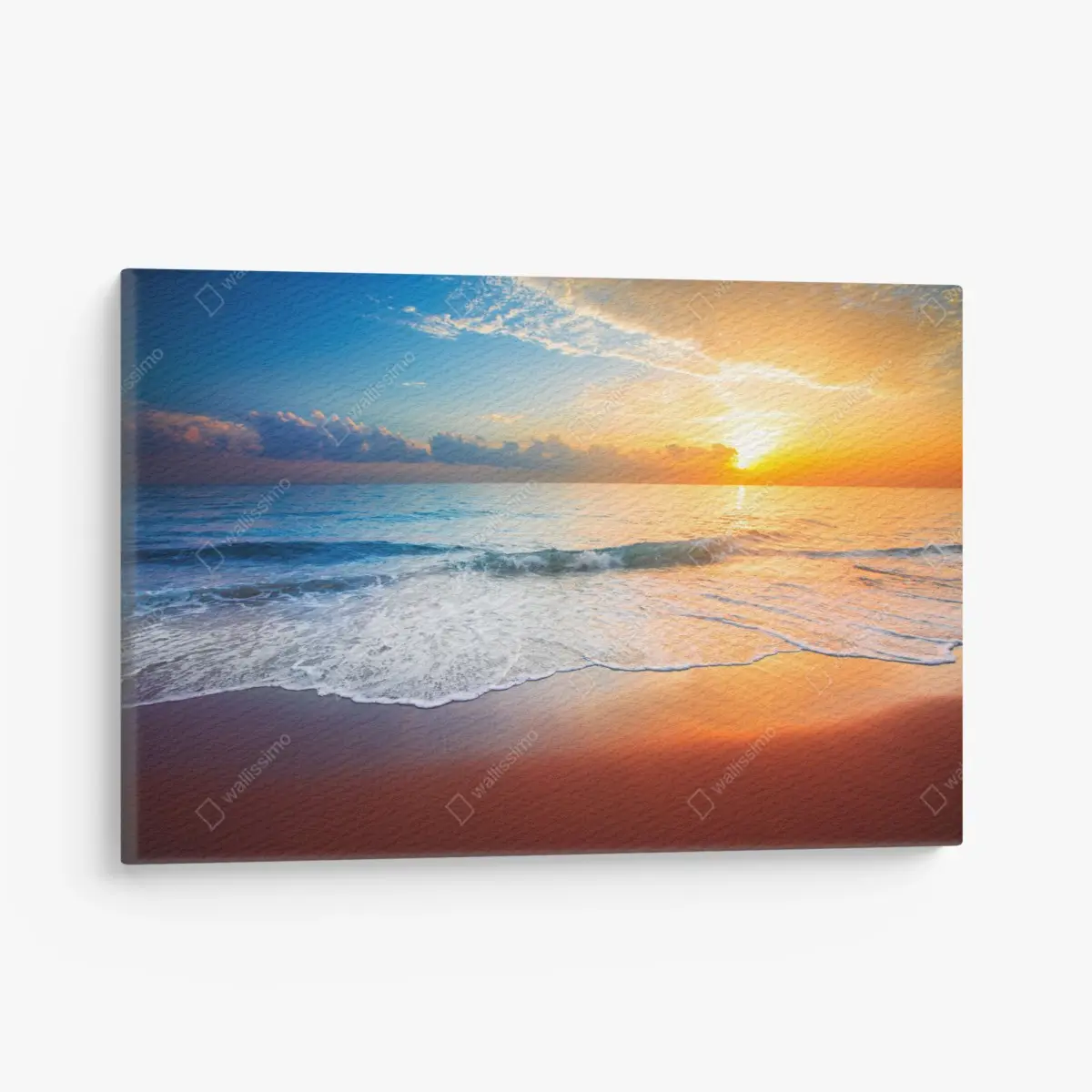 Leinwandbild ruhiger sonnenuntergang über dem meer – Pixers®