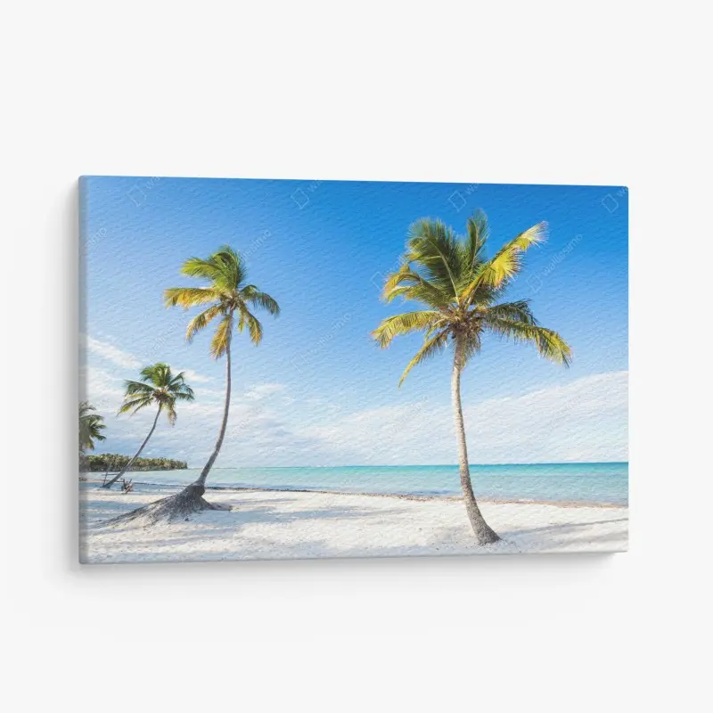 Leinwandbild tropischer palmenstrand