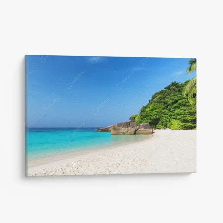 Leinwandbild Similan Islands türkisstrand panorama – Pixers®