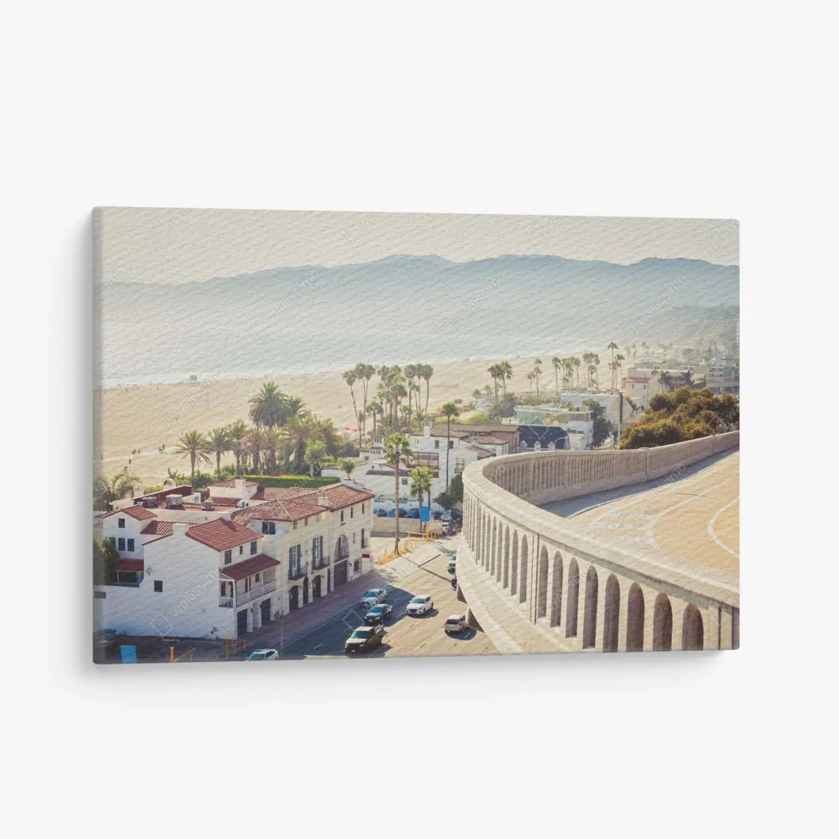 Leinwandbild Santa Monica küstenpanorama – Pixers®