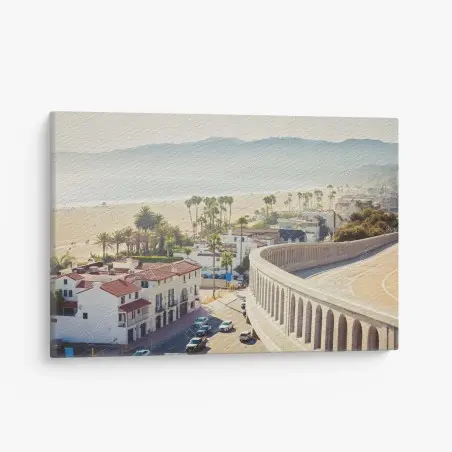 Leinwandbild Santa Monica küstenpanorama – Pixers®