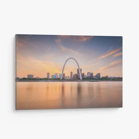 Leinwandbild St. Louis skyline bei dämmerung – Pixers®