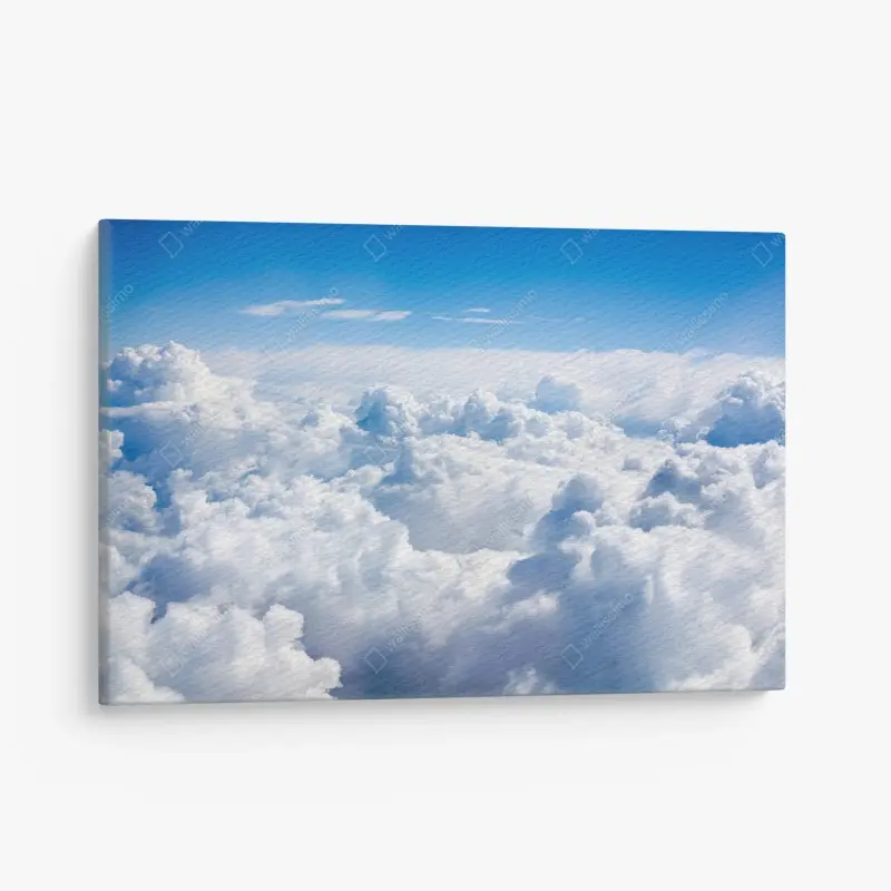 Leinwandbild ruhige wolkenlandschaft am blauen himmel