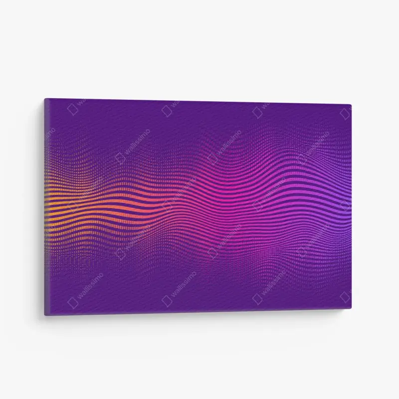 Leinwandbild leuchtendes verlauf-wellenmuster