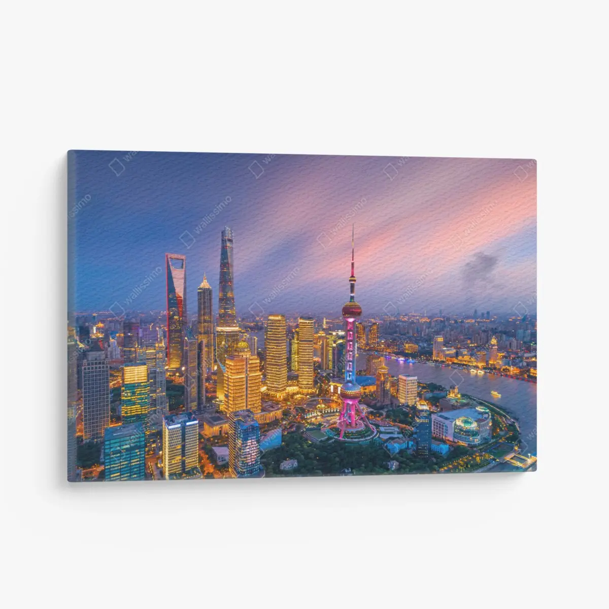 Leinwandbild Shanghai nächtliche skyline – Pixers®